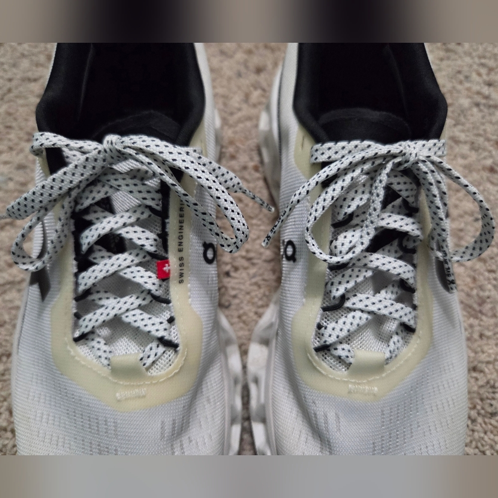 Womens On Running Cloudmonster 2 White and Black Sneakers - Picture 7 of 10
